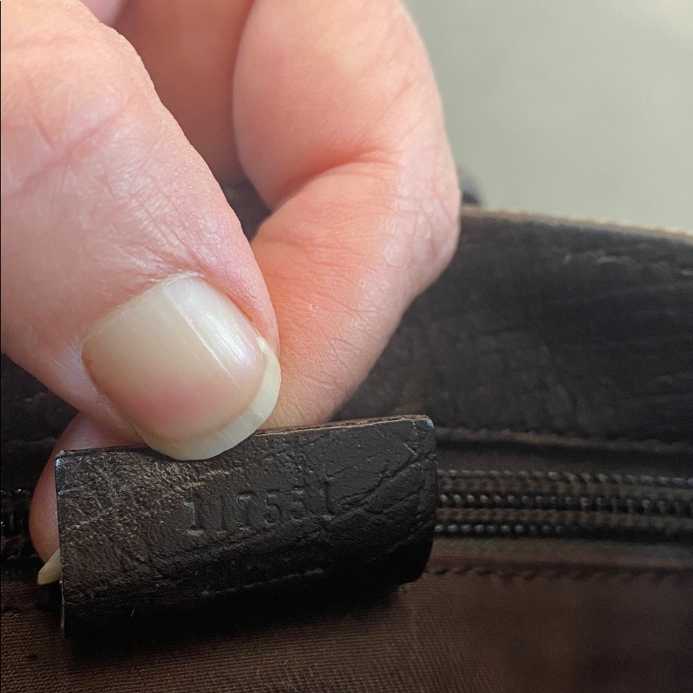 🤎😎Gucci Brown GG Monogram Messenger Tote with Dark Brown Leather Handles😎🤎 - Picture 11 of 16